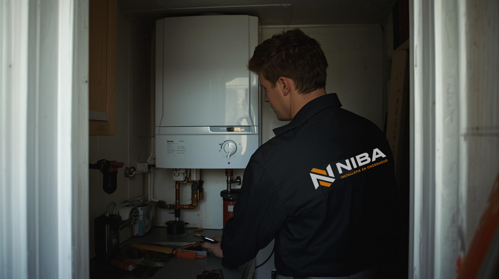NIBA installateur aan het werk in de Bollenstreek